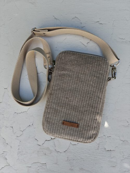 Handytasche Cord beige