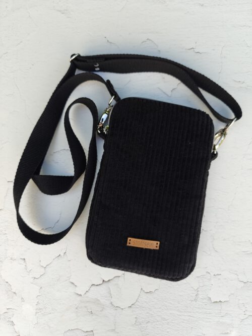 Handytasche Cord schwarz